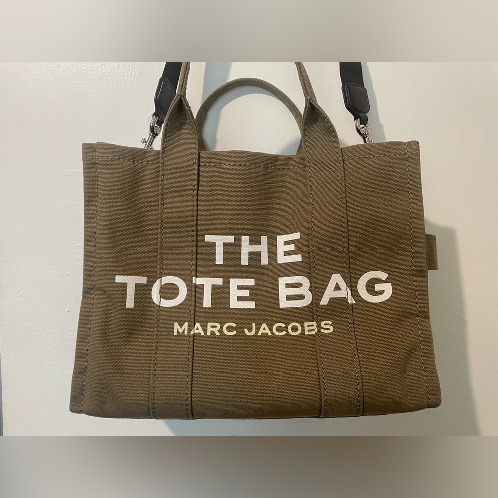 Marc Jacob’s The Tote Bag Canvas Medium Slate Green!